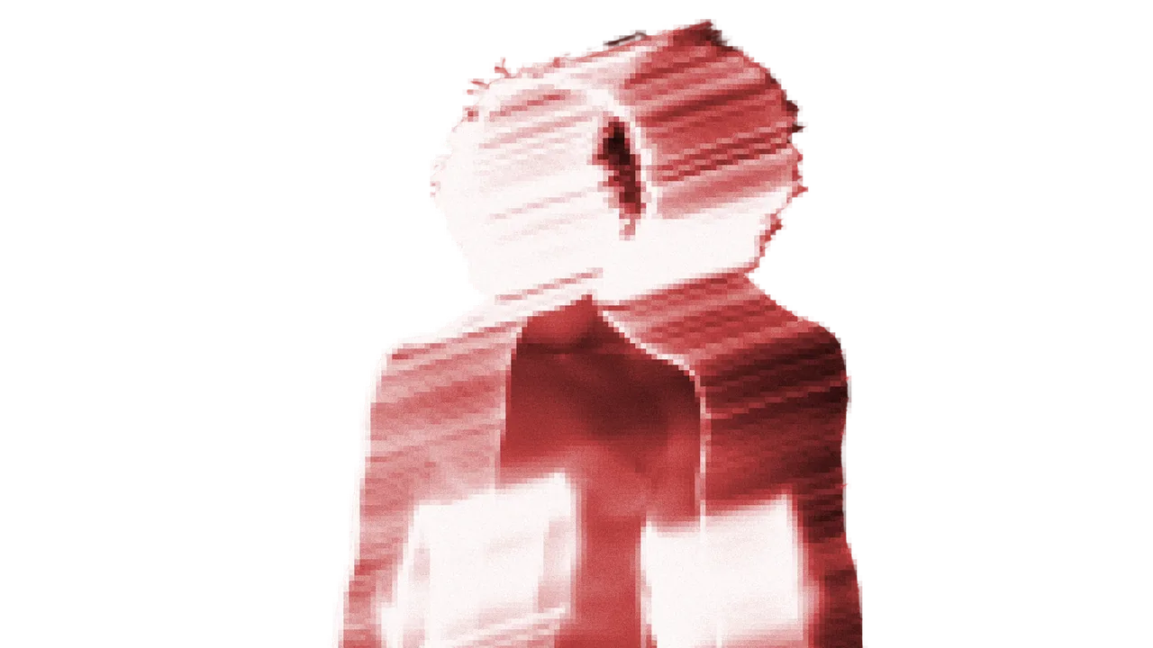 Pixelated red photo of Moooxy